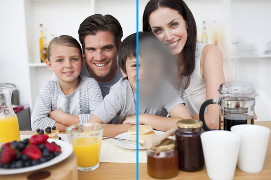 Example of vision with Macular Degeneration