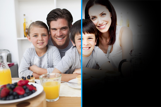 normal vision VS. glaucoma